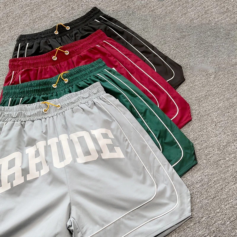 High Quality Streetwear Multi-color Rhude Beach Shorts Men Women Loose Breathable Casual Shorts