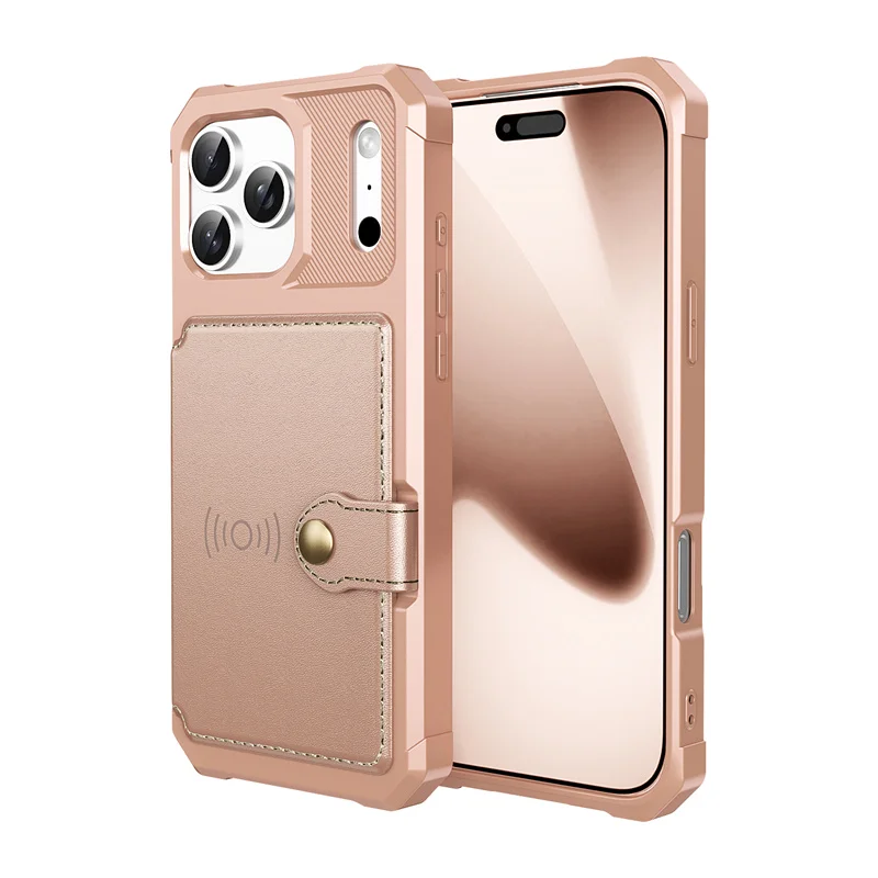 Leather Magnetic Card Slot Wallet Case - Shockproof Luxury Cover