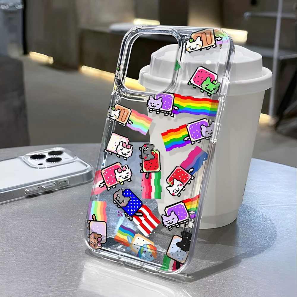 รูปสินค้า เคสแมวตลก ป้องกันกล้อง iPhone 15/16/17 Pro Max