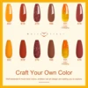 6 x 0.5oz Large Capacity Yellow Orange Red Colors Air Dry Dipping Powder Set Long Lasting for Salon Nail Art 2