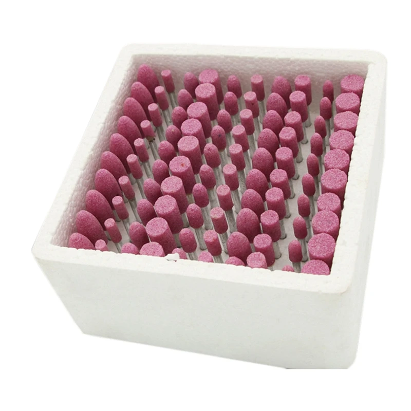 100 Pz/Scatola Mola Abrasiva Per Lucidatura A Pietra Testa Per Trapano Elettrico Ruota 4-10Mm Per Utensili Rotanti Dremel Dremel Drill 3Mm