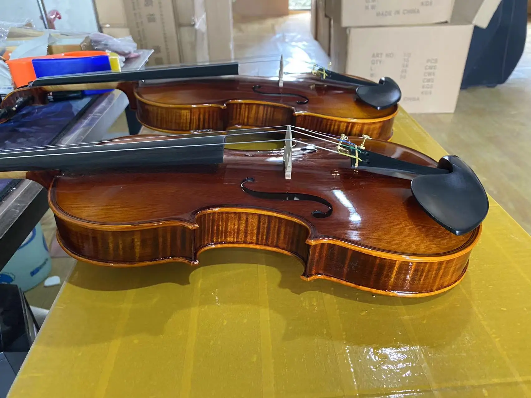 strong tone ! Fully handmade Violin 4/4 Stradivari vionlino Professional musical instrument + Case, Bow, Rosin,violin strings