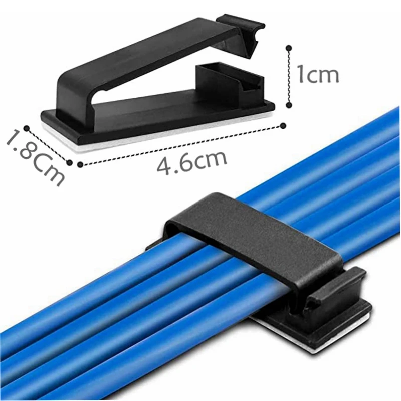 Cable Clips Adhesive Cable Organizer Cord Holder Durable Strong Wire Management for Car Office and Home 5/10 Pcs cable organizer cable clip