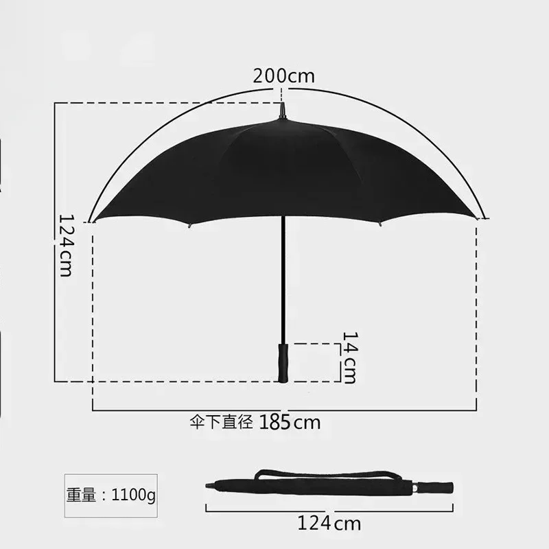 Golf Umbrella 185CM Male Manual Long Handle UV Protection Windproof Umbrella