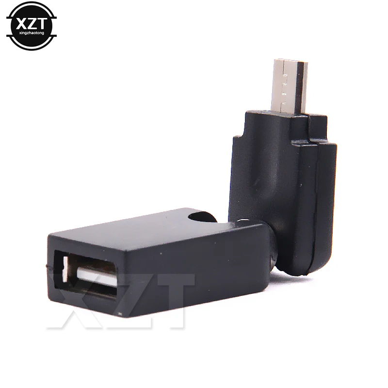 

10pcs/Lot 360 Degree Micro connector Male to USB A Female Adapter DATA Converter Connector for Car Music Mobile Phone