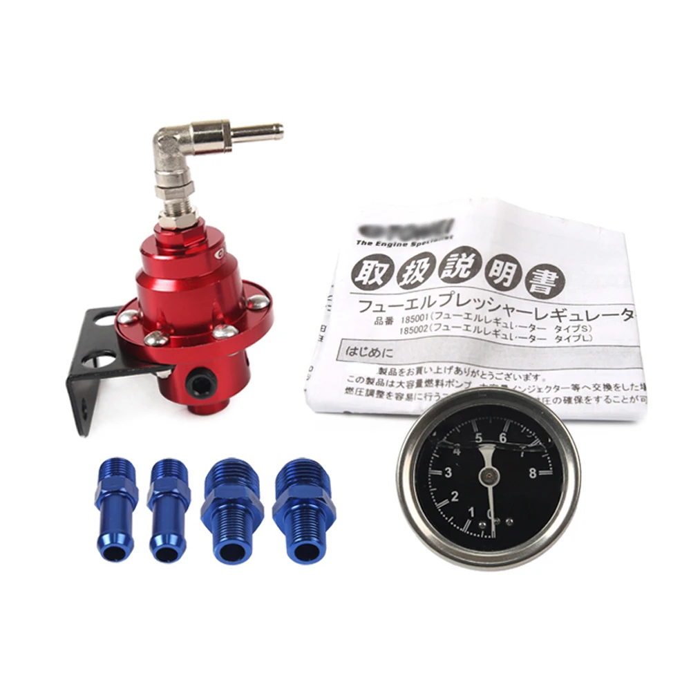UniversalFuelPressureRegulatorWithGaugeandInstructionsAN618NPTAluminumPressure