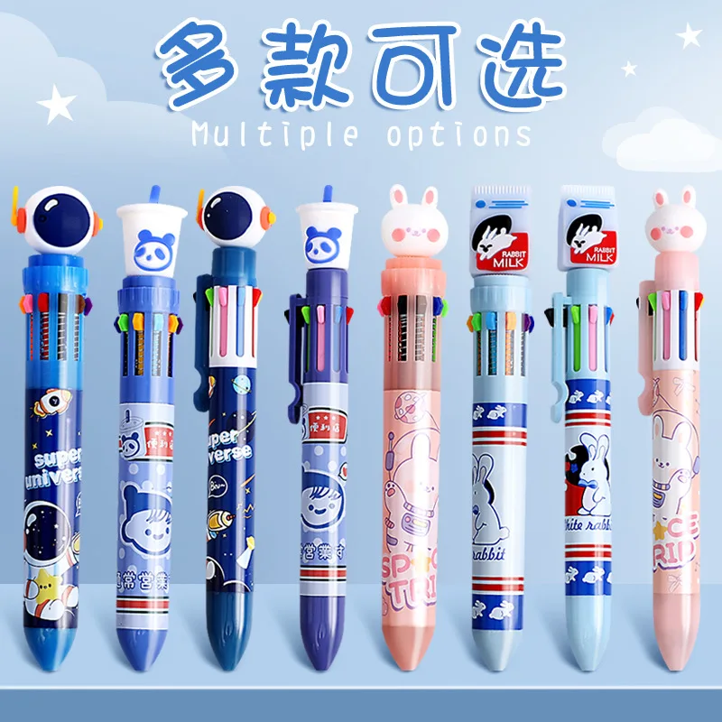 10-20 pieces/set of 10-color ballpoint pen Kawaii stationery cartoon pen cute pen Student neutral pen learning office supplies