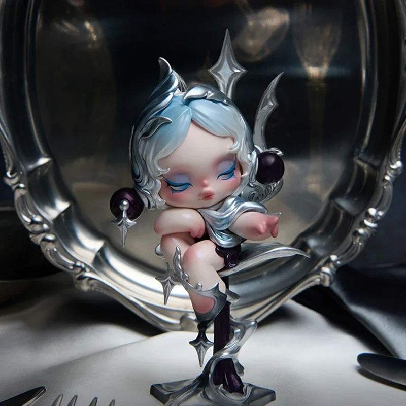 팝마트 스컬판다 더 피스트 비긴즈 시리즈 블라인드 박스 게스 백 오리지널 토이즈 인형 귀여운 애니메이션 피규어 장식품 선물