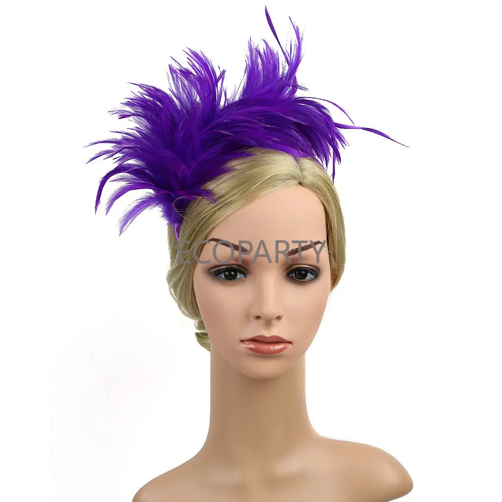 

Banquet Feather Hair Pins Headdress Wedding Party Bridal Tiara Women Fascinators Clip Ladies Accessory Wedding Women Head Band