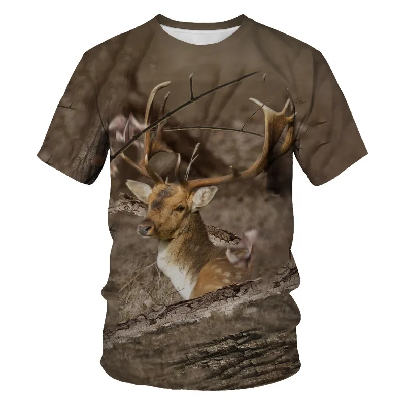 Camouflage 3D Print Short Sleeve T Shirt
