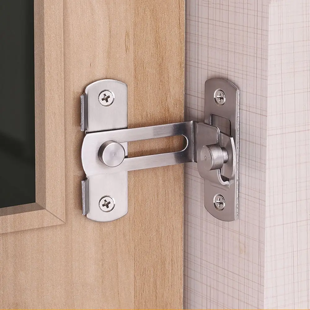 Window Right Angle Stainless Steel Buckle Theftproof Barn Cabinet Lock Latch Door Hasp