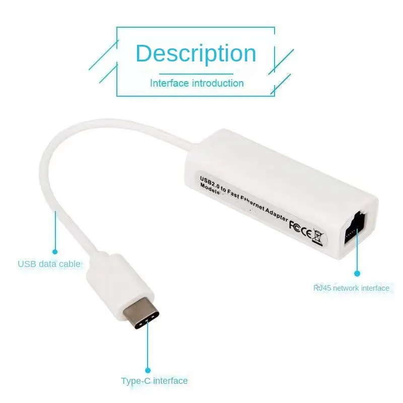 Typec Network Card Turn Typec RJ45 Cable Network Card Drive Free Laptop Mobile 2.0 Typec MB Card