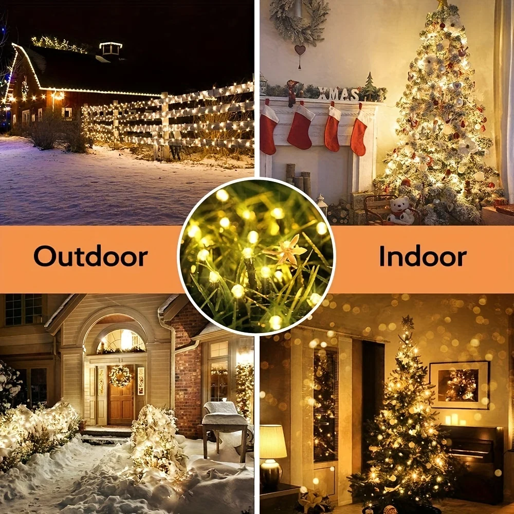 Enchanting LED Solar String Lights – 7m, 50 Waterproof Fairy Lights with 8 Twinkling Modes