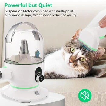 Pet Grooming Kit with 2L Vacuum Suction 99% Pet Hair, Professional Quiet Dog Grooming Vacuum Kit with 5 Grooming Tools For Pets 4