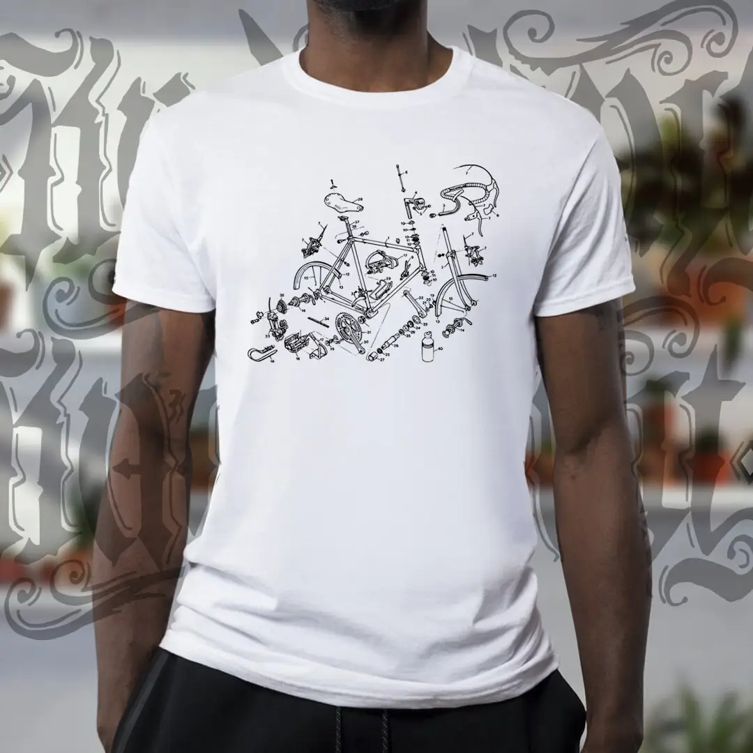 Vintage Race Bike Disegno Tecnico Nerd Fitness