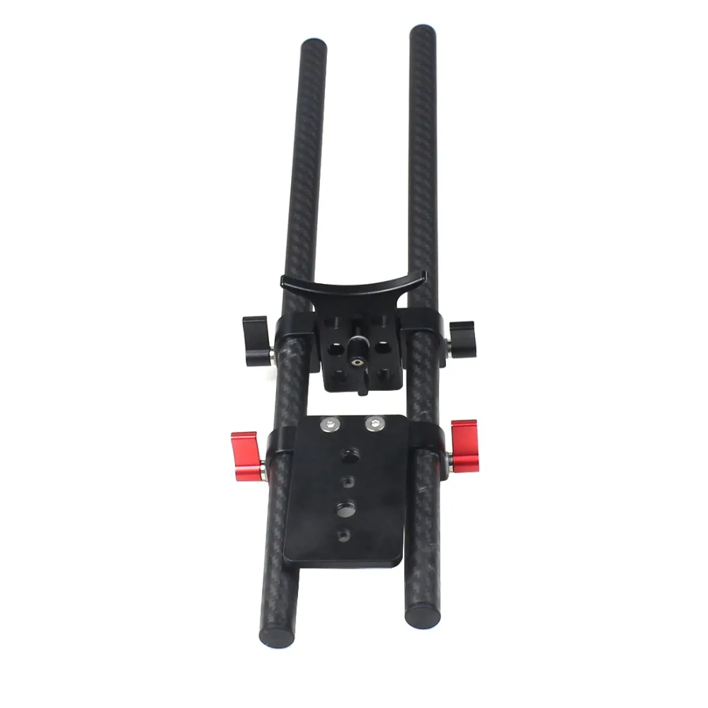 2PCS 10cm 25cm 30cm 40cm Carbon Fiber Tube Rod w/ 15mm Telephoto Lens Support fo