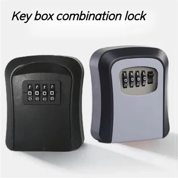 Key Keeper Combination Lock Wall Mounted Waterproof 4 Digits Passwords 5 Keys Storage Box Easy to Fix Home Or Office safe box 1