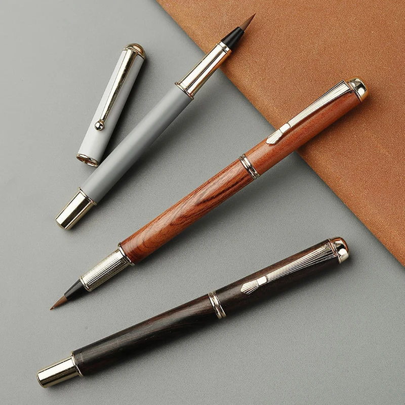 Morandi Fountain Pen Calligraphy Brush Metal Soft Bristle Small Regular Calligraphy Brush (for students' drawing and writing) 3