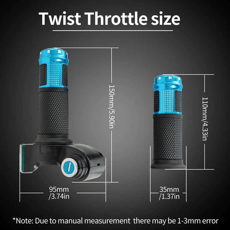 Electric Bicycle Throttle Accelerator Handle - Universal Voltage Compatibility