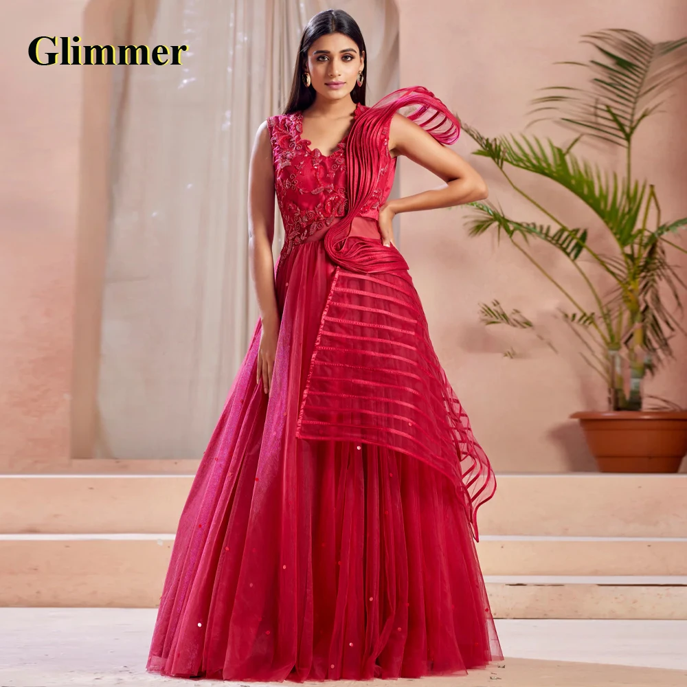 

Glimmer Glitter V-Neck Evening Dresses Formal Prom Gowns Dropping Shipping Vestidos De Fiesta Celebrity 15 Ans Vestidos Fiesta