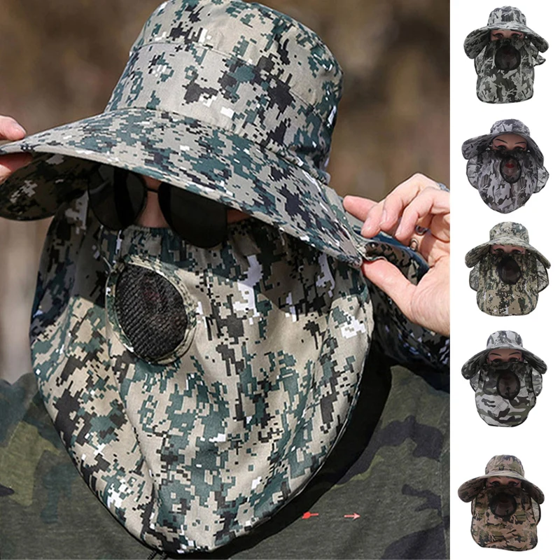 Men's wide brim bucket hat for outdoor sun protection safari hunting hiking fishing summer sun hats,sun hat,bucket hats,sunscreen hats,camping hats Sun Hat