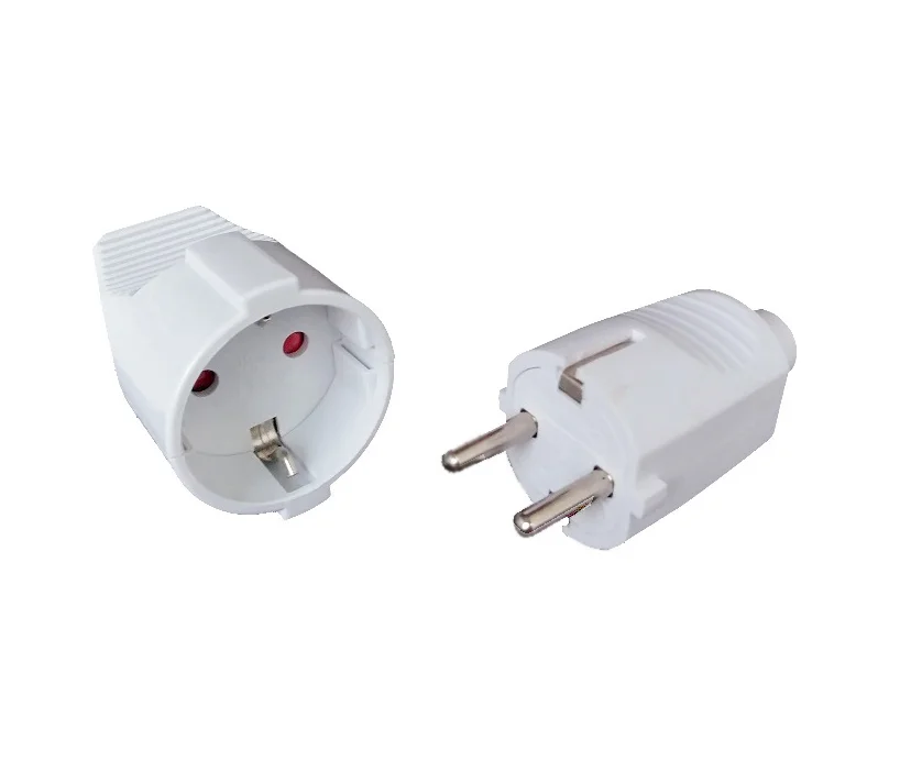 Extension Cord Connection Plug Male Female Butt EU Plug Socket 16A 250V Grounded Power Cable Connector electrical socket plug outlet extender power cable power extension plug power cord extension sockets power plug connector power socket