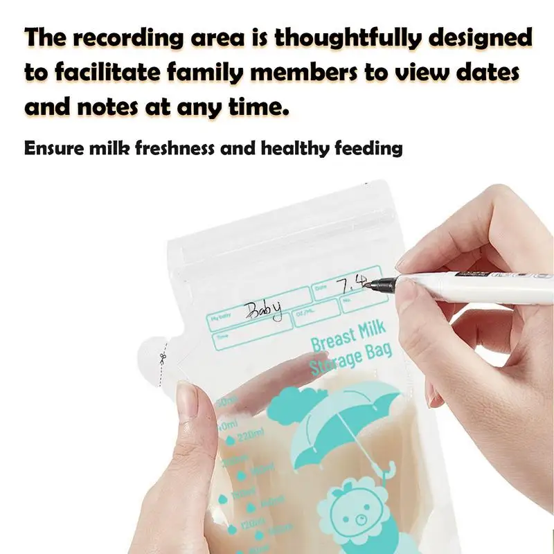 Breast milk Storage Bags 30pcs Large Capacity Breastmilk Freezer Bags for Refrigeration Freezing Pumping Breastfeeding accessory