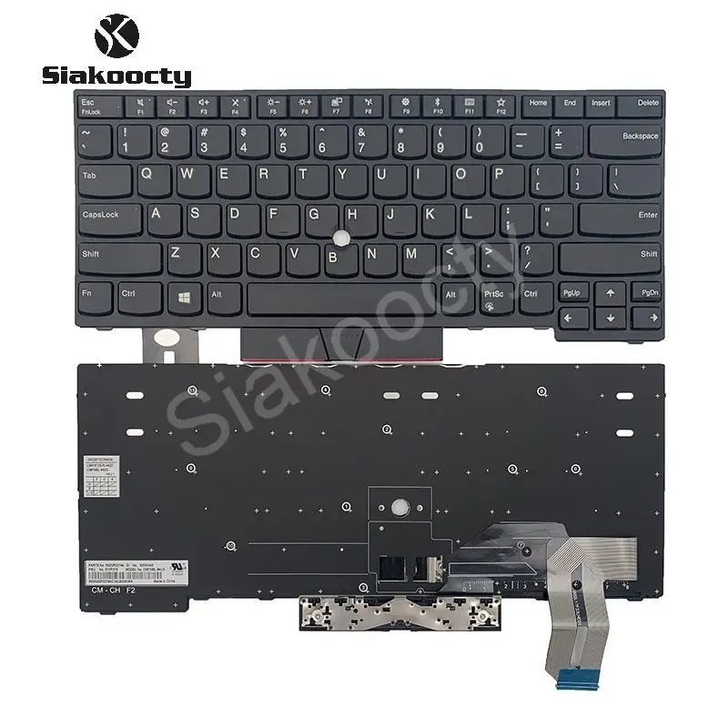 Siakoocty Novità Per Lenovo Ibm Thinkpad E14/E14 Slim (Anno 2020) Tastiera Americana Retroilluminata Serie