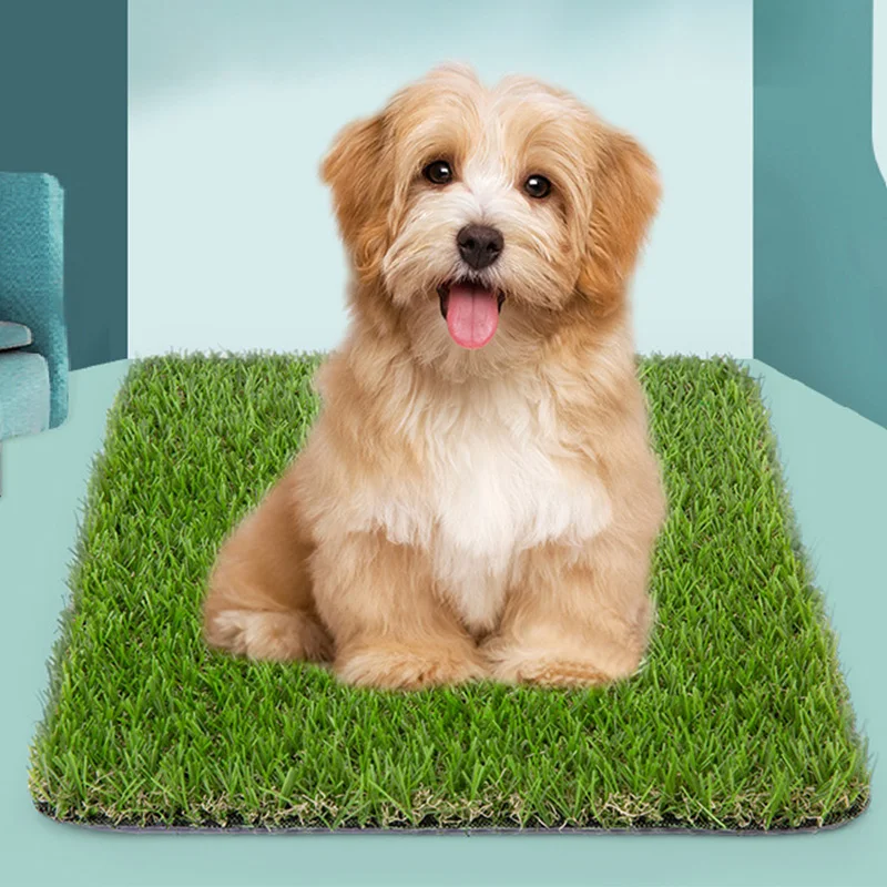 Pet Potty Training Pee Pad Mat Tray Grass House Toilet Pad Dogs Urinating Mat Portable Dogs Cats Potty Litter Box Dog Toilet