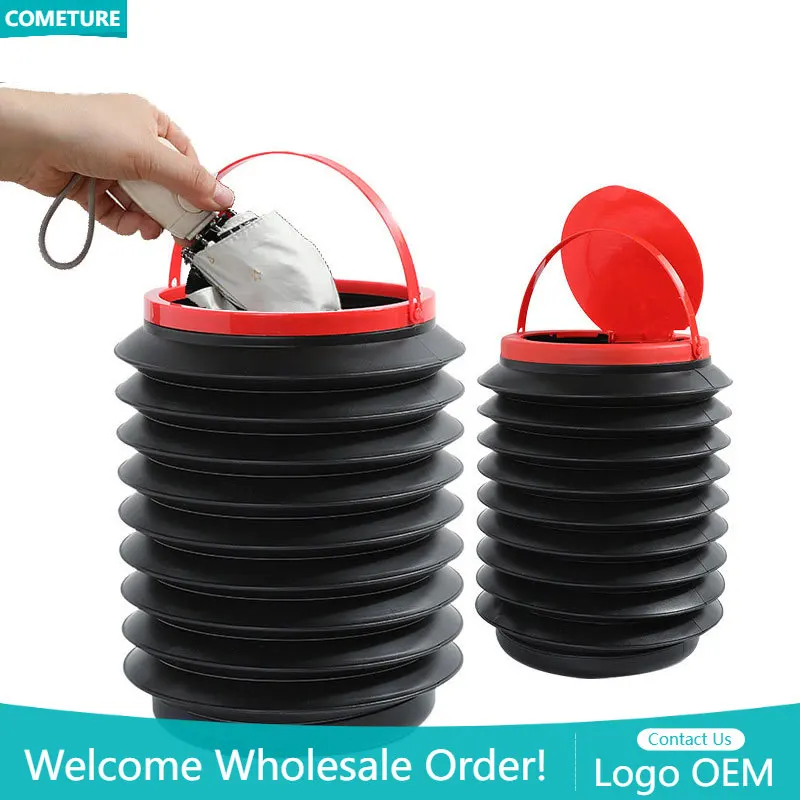 

Car Folding Trash Can Bin Multifunctional Retractable Water Bucket Portable Debris Storage Bucket Outdoor Household Organizer