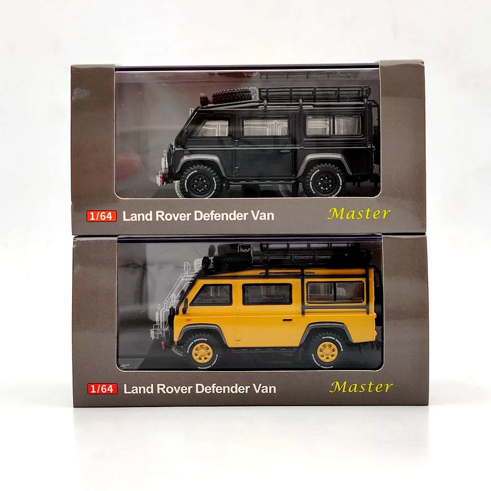 Master High-End 1/64 Defender Van Camp Diecast Toys Simulation Model Car Miniature Vehicle Hobby Collectible Gifts