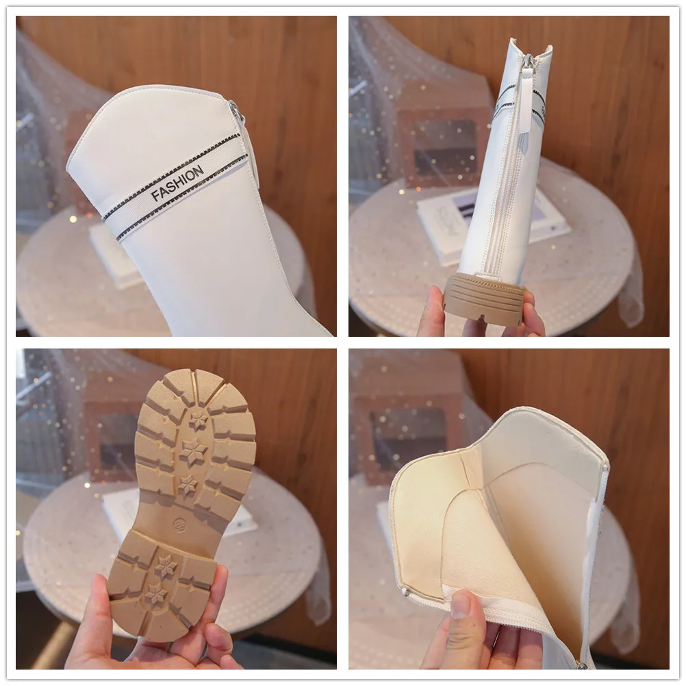 Girls Mid Calf Boots Soft Sole Breathable Autumn School Boots