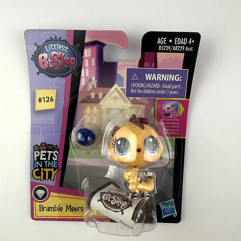 Hasbro Littlest Pet Shop Q Version Action Figures Cartoon Big Eyed Doll Cute Animal Model Toys Children's Play House Toys Gifts