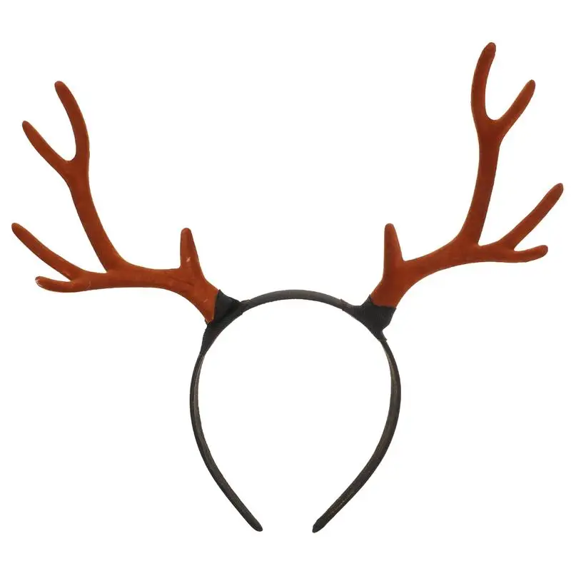 Christmas Antler Flocked Deer Branch Headband Antler Headband Xmas Xmas Headwear Christmas Party Decoration hair accessories hair headband deer ears headgear