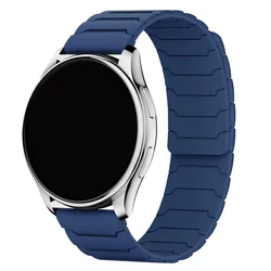 Magnetic Silicone Loop Sports Band - Soft Bracelet, 20/22mm - 1Pcs 22mm (B - Blue)