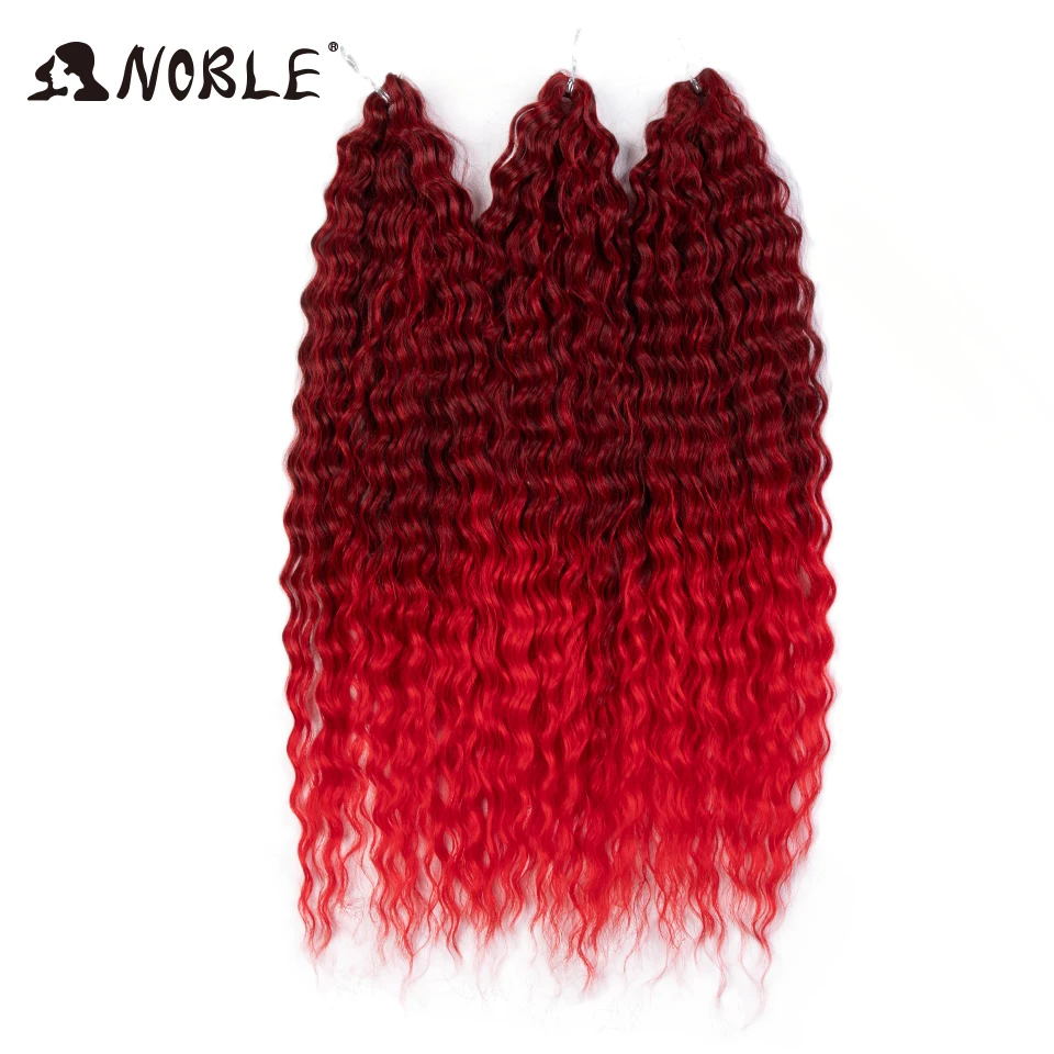 Noble Synthetic Hair Cosplay Water Wave 24Inch Twist Crochet Hair Braid Hair Ombre Blonde Pink Deep Wave Braiding Hair Extension