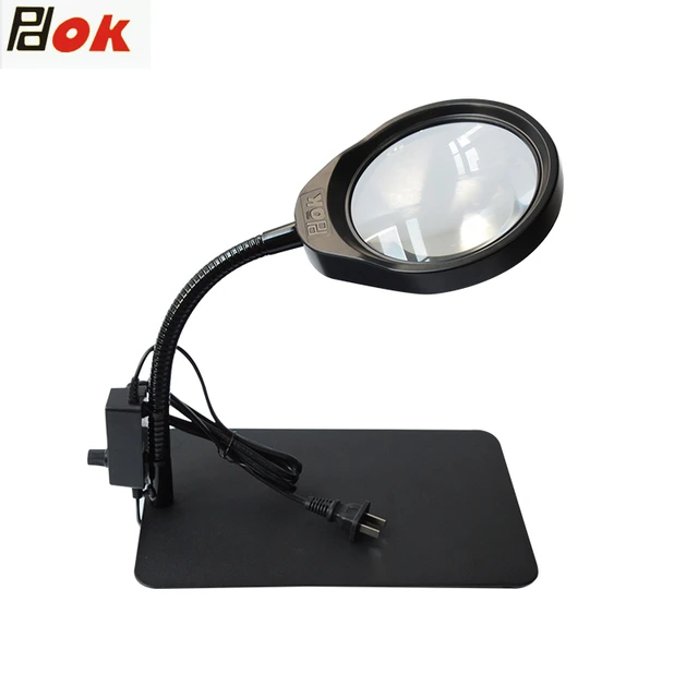 3x/10x Desktop Magnifying Glass Table Lamp Loupe Electronic Maintenance  With Lamp Magnifier For Welding Work Pcb Checking Repair - Magnifiers -  AliExpress