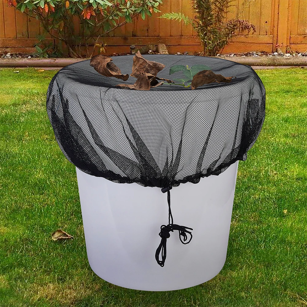 Mesh Cover For Rain Barrels Rain Barrel Diverter Kit With Adjustable Drawstring Fine Mesh Design Rain Barrel Netting Screen