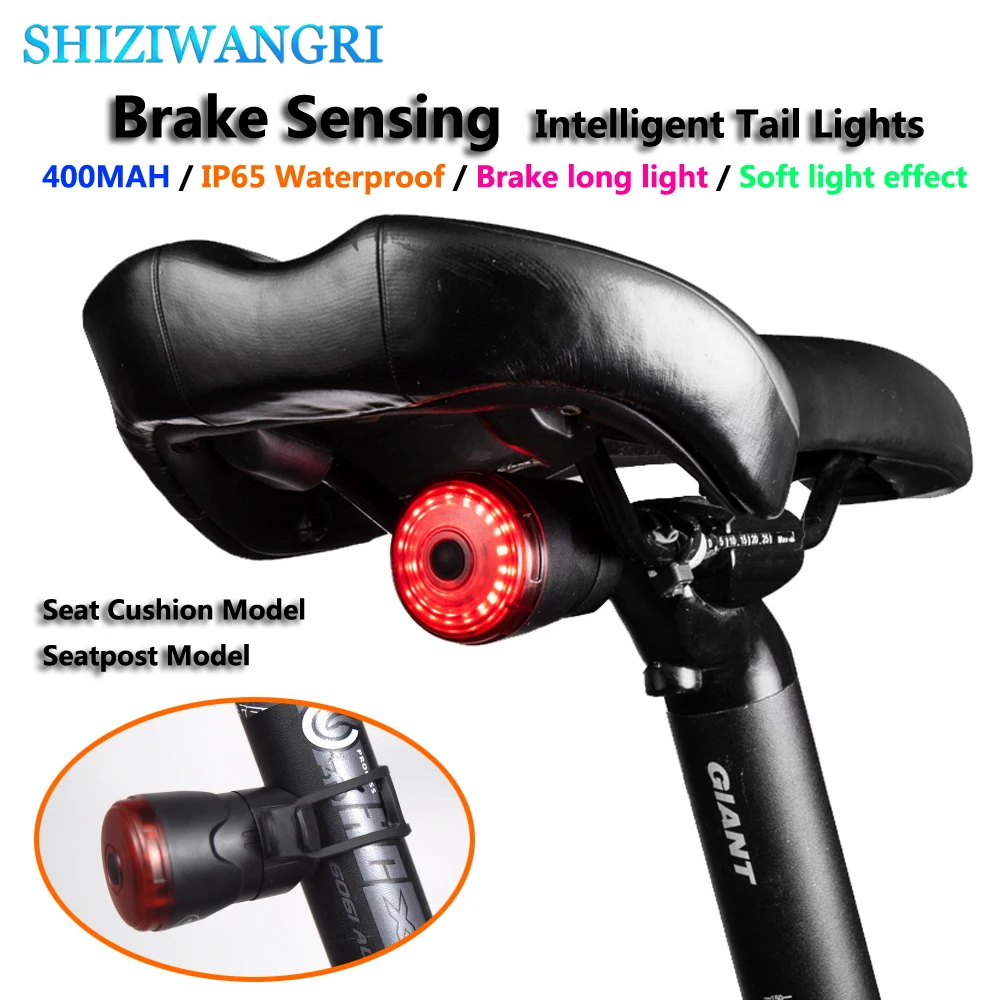 Smart Bicycle Fanale Posteriore Auto Start/Stop Brake Sensing Ip65 Impermeabile Usb Charge Ciclismo Fanale Posteriore Bici Led Warn Light