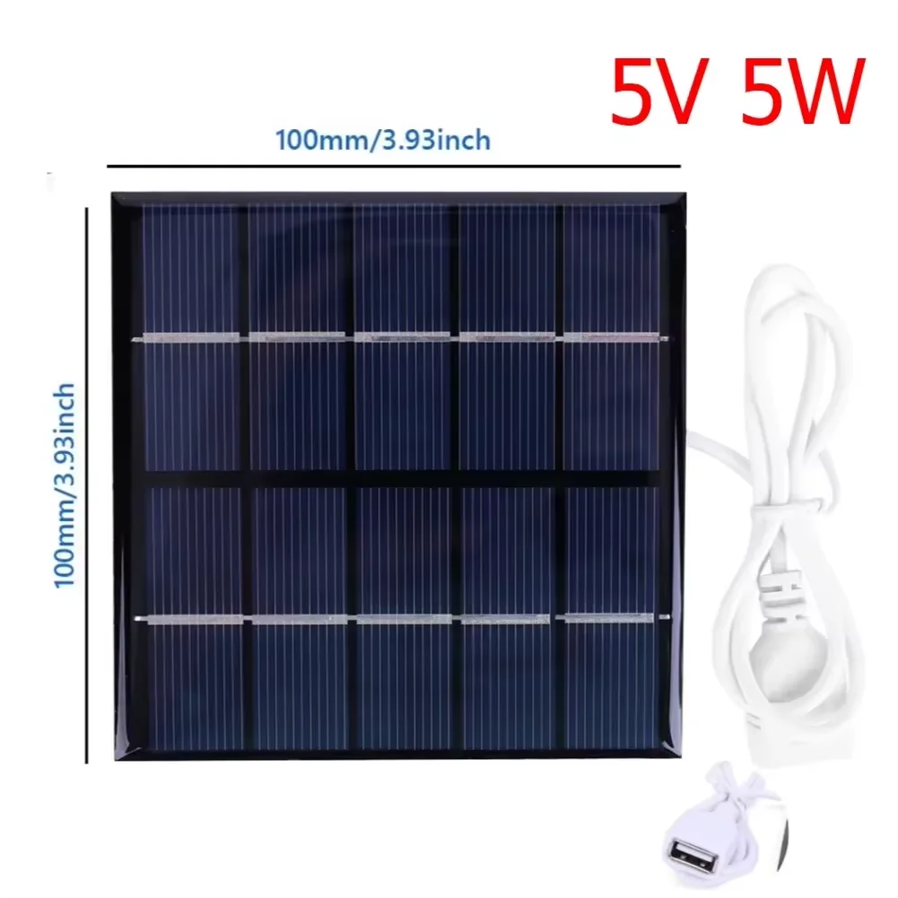 ตัวเลือกสินค้า แผงโซลาร์เซลล์ 5W 12V ชาร์จแบตเตอรี่กลางแจ้ง DIY