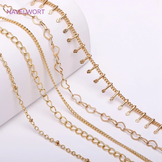 Necklace Chain Jewelry Making Gold Plated  Diy Bracelet Making Accessories  - 13 Gold - Aliexpress