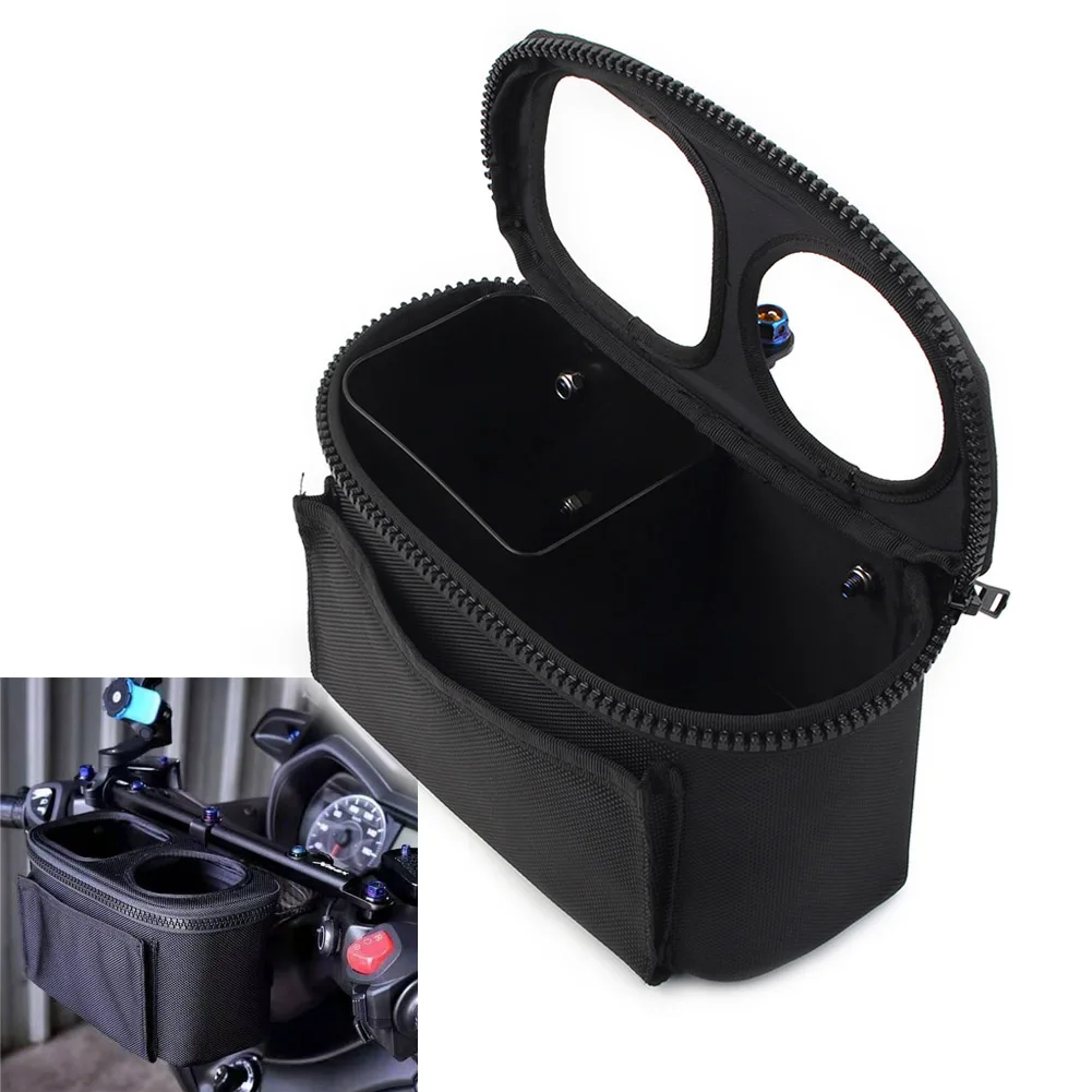 

Motorcycle Handlebar Water Cup Holder Bottle Bag For YAMAHA NMAX XMAX TMAX 530 500 SX DX