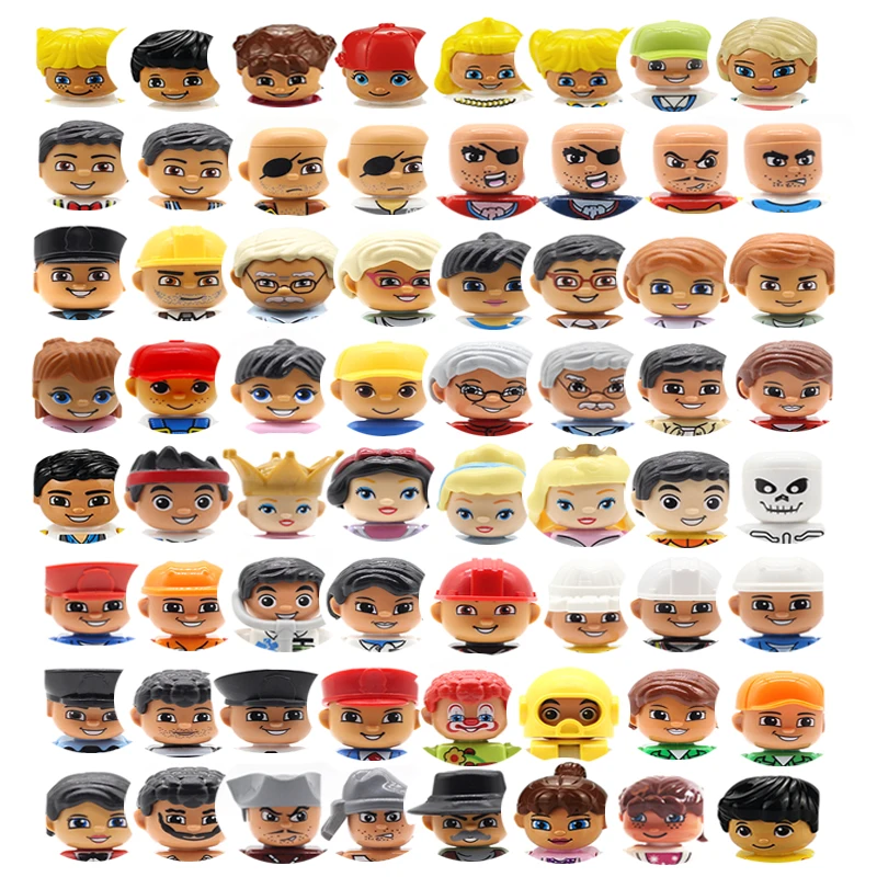 Big Size Action Figures City Princess Policemen Family Building Block Doll Character Accessory Assembly Toys for Children Gift 6
