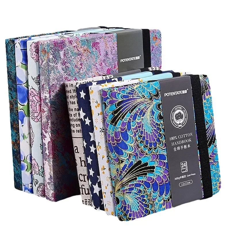 POTENTATE 100% Cotton Square Watercolor Book 300g Organ Book Watercolor Journal Drawing Book Hand Notebook Sketch Pad Book 3