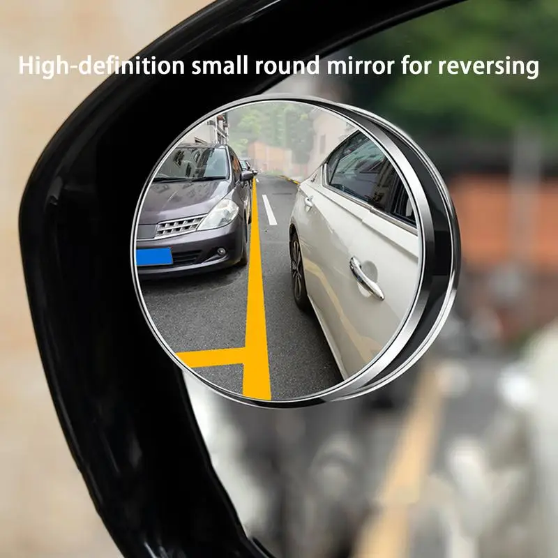 Blind Spot Mirror 2pcs Car Convex Mirrors Fish Eye Shapes Side By Side High-Definition Rear View Blindspot Mirrors for Car