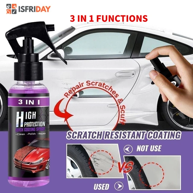 3 in 1 High Protection Quick Car Coating Spray - 500 ML Nano Ceramic  Coating for Cars, Ceramic Car Wax Polish Hydrophobic Spray - AliExpress