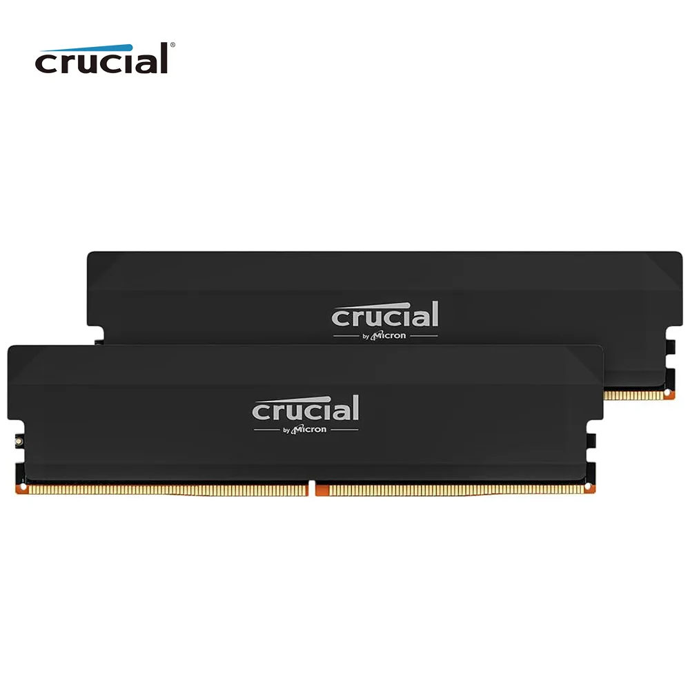 thumbnail image 1 of Kit de memoria RAM Crucial Pro DDR5 de 32 GB (2 x 16 GB) CL36 de 6000 MHz, memoria para juegos de escritorio con overclocking, compatible con Intel XMP 3.0 y AMD Expo, 1 of 5