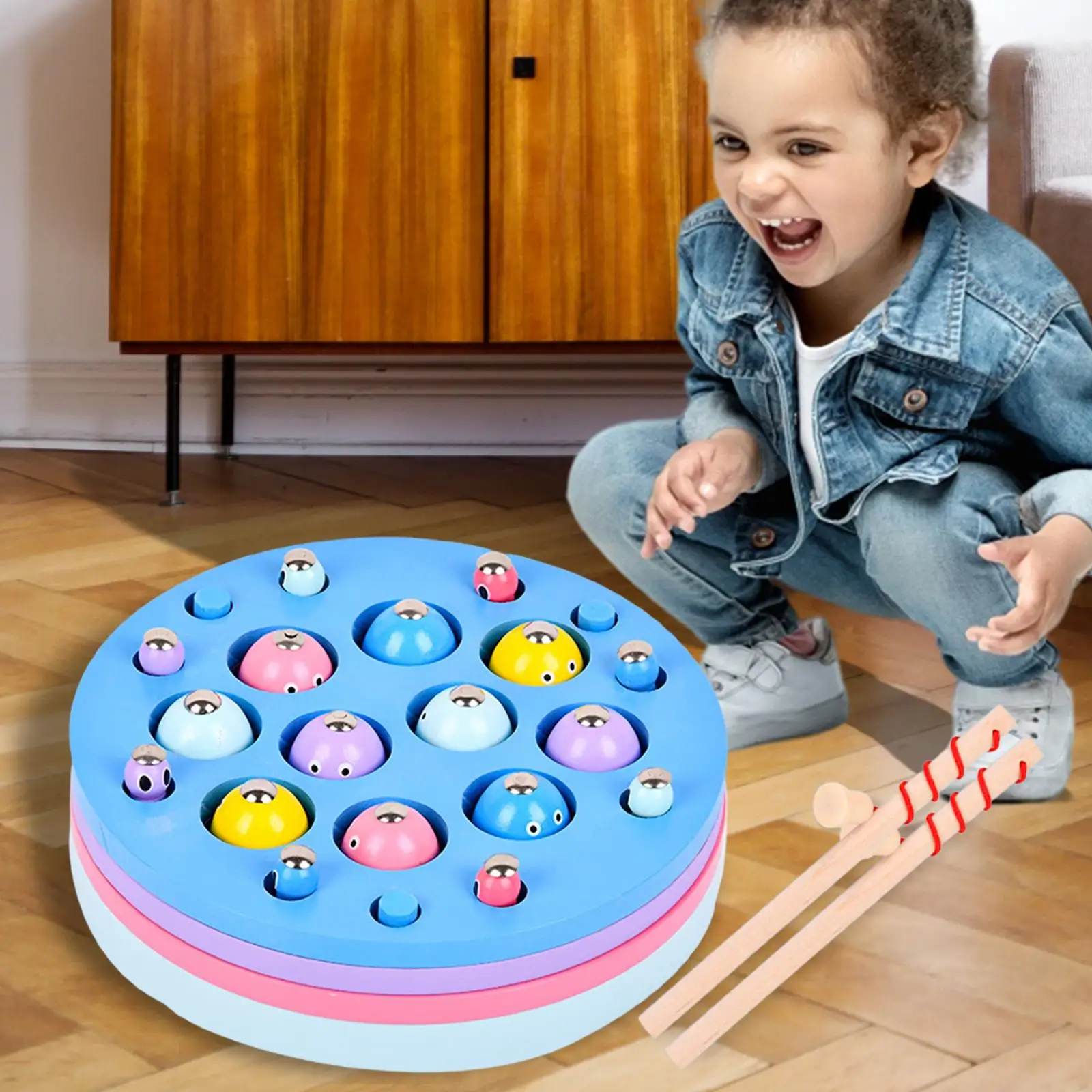 Montessori Toys Wooden Fishing Game for Toddlers 1-3 Years Old Gift -  AliExpress