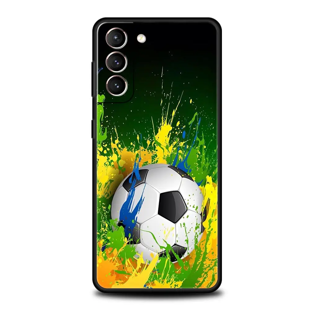 Silicone Soccer Ball Design Phone Case with Football Field Pattern