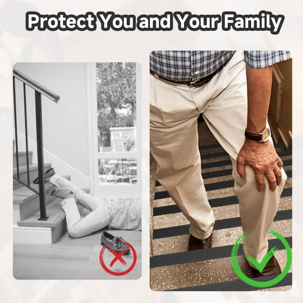 High Quality 100cm Stair Edge Trim Self-Adhesive Flexible Stair Edge Protector Non-Slip Staircase Step Tape Indoor Outdoor